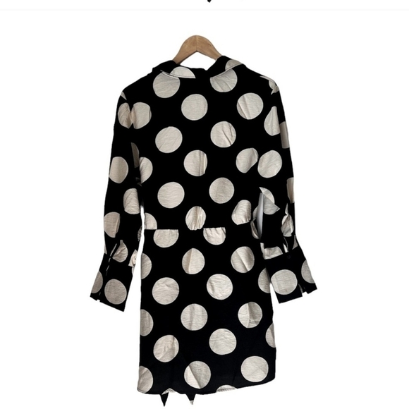 Black and Cream Polka Dot Fabric - Picture 5 of 11